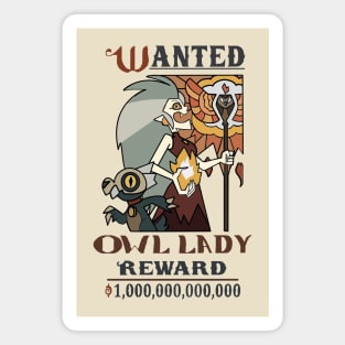 WANTED OWL LADY Magnet